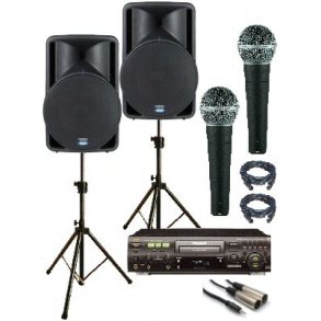 Karaoke Anlg m/ hjtalere og forstrker