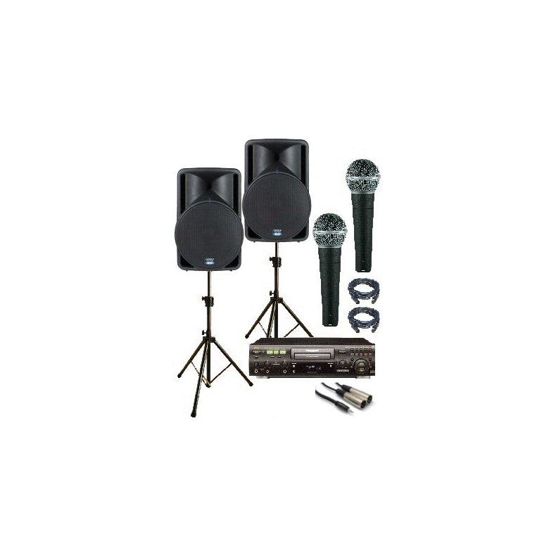 Karaoke Anl�g m/ h�jtalere og forst�rker