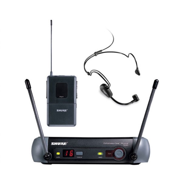 Udlejning - Trdls Mikrofon Shure PGX m. Beltpack og Headset