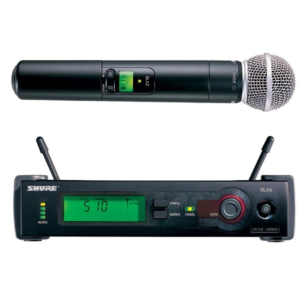 Udlejning - Trdls Mikrofon Shure SLX m. Hndholdt SM58 Beta