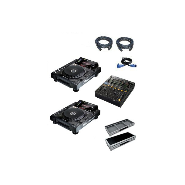 Pioneer DJ Pult (2 x CDJ-900 + DJM-800 Mixer)