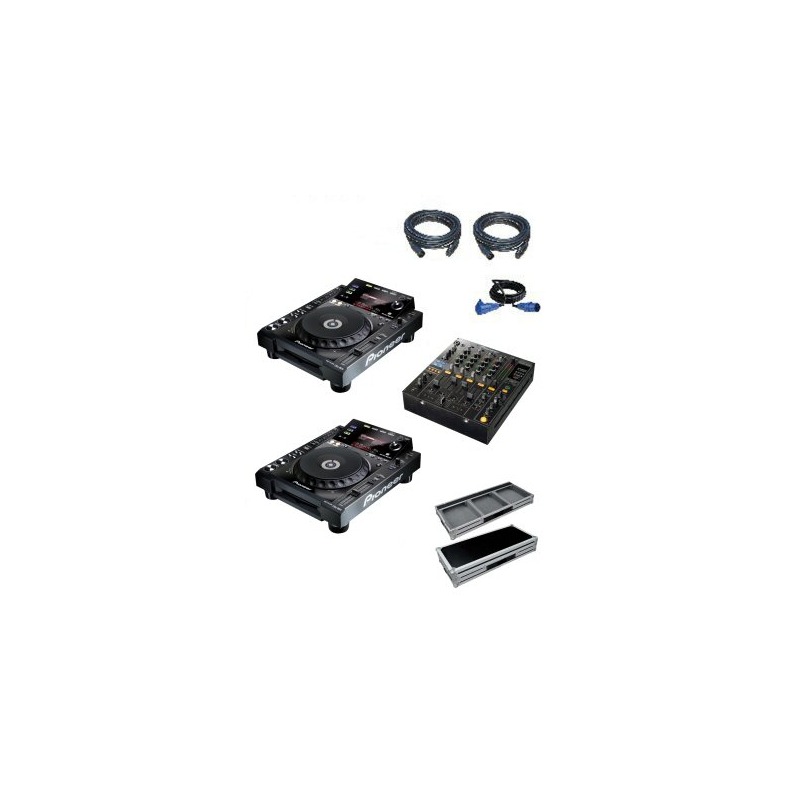Pioneer DJ Pult (2 x CDJ-900 + DJM-800 Mixer)